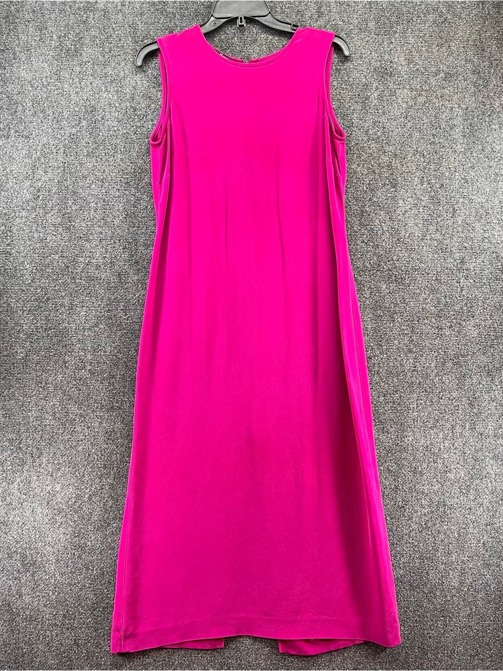 Vtg Cynthia Howie Maxi Dress Womens Petite 10P 100% Silk Pink Wedding Career